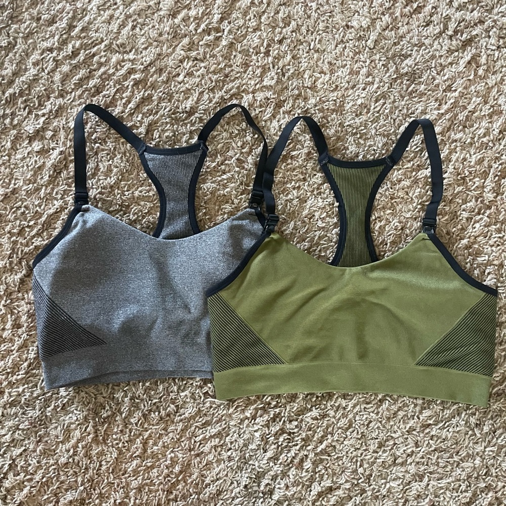 Women's Nursing Yoga Bra - Auden LOT of 2 size L